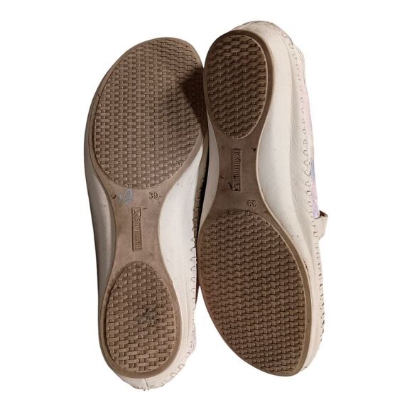 Pikolinos Mary Jane Flats White Multi Leather Closed Toe Women's 39/US 8.5 - 9 - Picture 8 of 9
